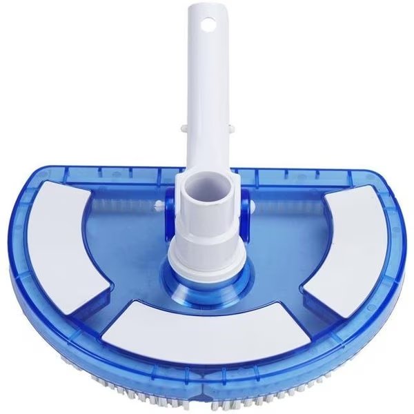 Pool Central 32601556 10.5 in. Deluxe Half Moon Transparent Blue Weighted Vinyl Liner Swimming Pool Vacuum Head, Pool Central, Mfr#: 32601556